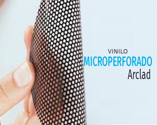 vinilo microperforado aplicado en ventanas para publicidad